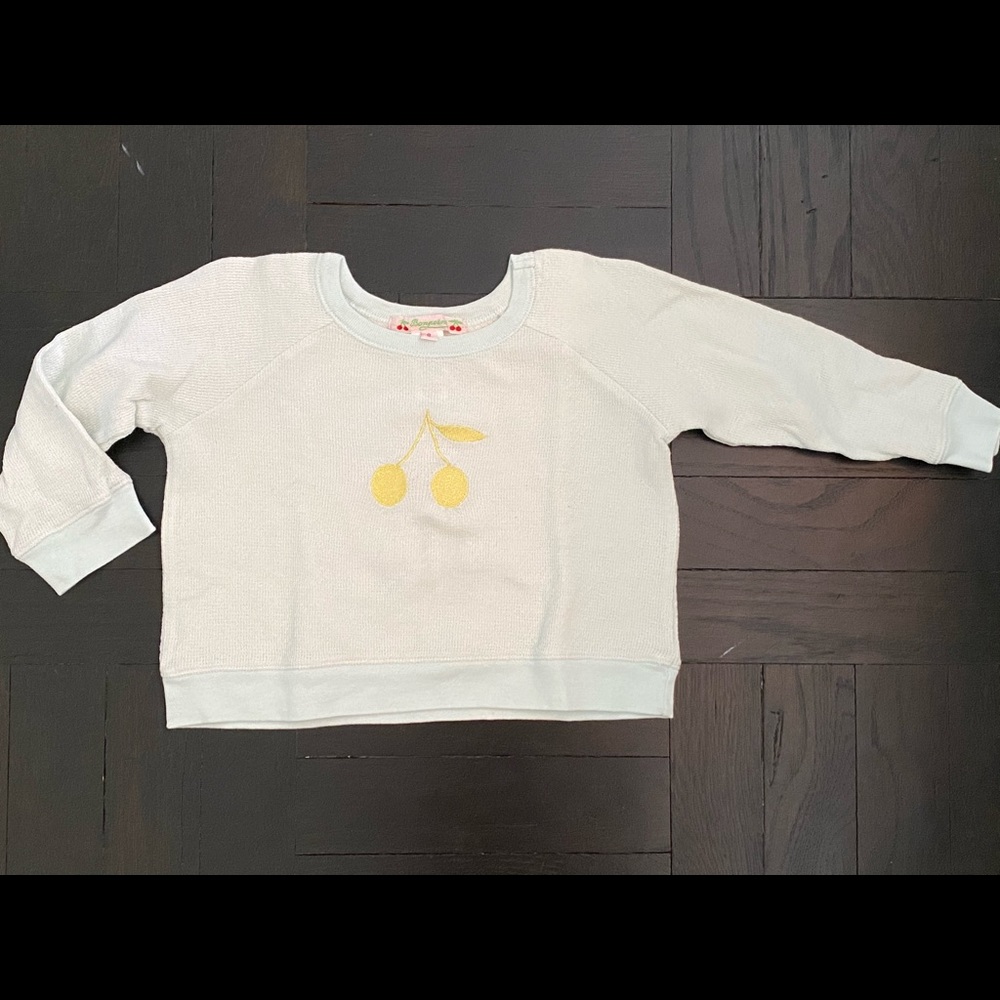 Authentic BONPOINT Girls Cherry Sweatshirt 2 Years